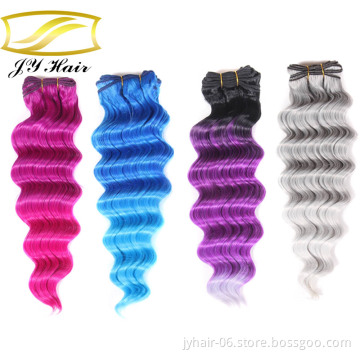Sew in synthetic hair ombre hair weaves,two tone braiding synthetic hair,blonde white curly hair extensions